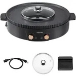 VEVOR Hot Pot mit Grill 1800 W 2 in 1 elektrischer rauchfreier Grill, koreanischer