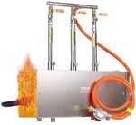 VEVOR tragbare Propangas-Schmiede mit 3 Brenner 1427 &deg;C, Hufschmiede Schmiedeofen