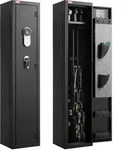 VEVOR Waffenschrank Gewehrschrank mit Fingerabdrucksensor & Schl&uuml;ssel,