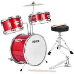 VEVOR Schlagzeug Set, 3-teilig, Drum Kit mit 35,6 cm Bassdrum, 25,4 cm...