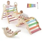 VEVOR Kletterdreieck, 9-in-1 Kletterspielzeug, mit Xylophon, Kissen, Kletterdreieck,
