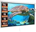 VEVOR Projektion Beamer Leinwand 254 cm HD 4K Outdoor Indoor Manuelle Projektor