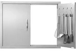 VEVOR Grill-Zugangst&uuml;r, 787 x 609 mm, Doppelte Au&szlig;enk&uuml;chent&uuml;r,...