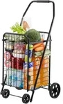 VEVOR Einkaufswagen zusammenklappbarer Einkaufstrolley mit Schwenkr&auml;dern &...