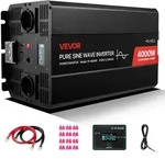 VEVOR 4000 W Wechselrichter, 12 V DC auf 230 V AC, reiner Sinus-Wechselrichter,...