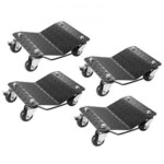 VEVOR Rangierhilfe Auto 4 Stk. bis 3000 kg Belastbar Rad Rangierheber Set f&uuml;r