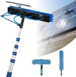 VEVOR 2-in-1 Teleskop Waschb&uuml;rste f&uuml;r Solarpanel, Photovoltaik Reiniger Set...