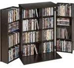 VEVOR Medienregal, 4-Ebenen DVD-Regal, 610x368x846 mm Medienschrank,