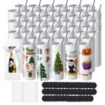 VEVOR 50er-Pack gerade Sublimationsbecher, 591,5 ml Blanko-Becher,