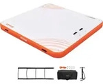 VEVOR Aufblasbares Schwimmdock, 2,13 x 2,13 m, aufblasbare Dockplattform, rutschfeste