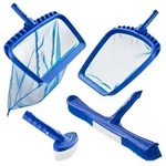 VEVOR Reinigungsset f&uuml;r Pools inkl. 2 abnehmbaren B&uuml;rstenk&ouml;pfen (51/14 cm) &...