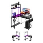 VEVOR Gaming Tisch L Form 1,2 m, Eck-Computertisch mit Monitorst&auml;nder,...