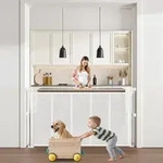 VEVOR einziehbares Babygitter 87 cm hoch, ausziehbar bis 140 cm breit, Gitter f&uuml;r