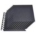 VEVOR 12 x Puzzlematte Bodenschutzmatte 610 x 610 x 14 mm, Hochdichte