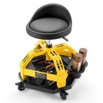 VEVOR Werkstatthocker mit Rollen und R&uuml;ckenlehne H&ouml;henverstellbarer...
