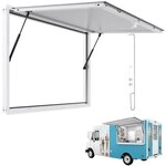 VEVOR Imbissfenster (1346 x 838 mm), Servicefenster mit Aluminiumrahmen f&uuml;r