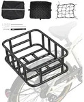 VEVOR Fahrradkorb hinten 435x330x155 mm, Hinterradkorb mit Gep&auml;cknetz &...