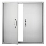 VEVOR Grill-Zugangst&uuml;r, 790 x 790 x 46 mm, Doppelte Au&szlig;enk&uuml;chent&uuml;r,