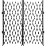 VEVOR Doppeltes Faltbares Sicherheitstor, 156 x 310 cm Faltt&uuml;rtor,