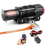 VEVOR Elektrische Seilwinde 2721 kg, 12V Motorwinde mit &Phi;6,35 mm x 15 m