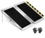 VEVOR Rollstuhlrampe Faltbar 610x745mm, 362,9kg Belastbare Schwellenrampe mit