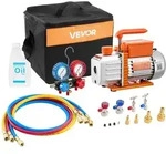 VEVOR Vakuumpumpe mit Manometer, 4,5 CFM 127 L/min, 250 W 1-stufige