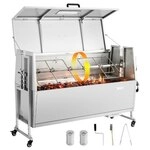 VEVOR Lammgrill 38 W 60 kg 132 cm Drehspie&szlig; Spanferkelgrill Edelstahl BBQ f&uuml;r