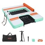 VEVOR Aufblasbares Schwimmdock, 2,44 x 1,83 m, Schwimmplattform mit Rutschfester