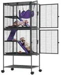 VEVOR Kleintierk&auml;fig Metall Frettchenk&auml;fig Kleintiergehege 61x44x138 cm,...