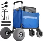 VEVOR Bollerwagen mit Ballonreifen (12 Zoll), Faltbarer Strandwagen mit 4-stufig