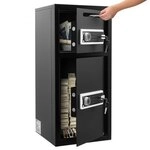 VEVOR Tresor Safe Elektronischer Aktentresor Doppelt&uuml;r 93,45 L Geldschrank, mit