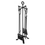 VEVOR Kaminbesteck-Set, 5-teiliges Ofenbesteck-Set, vierzackiger St&auml;nder,...