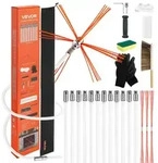 VEVOR Ofenrohrb&uuml;rste-Set, 12 m max. L&auml;nge, Schornsteinb&uuml;rsten,