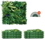 VEVOR K&uuml;nstliche Pflanzenwand, 8 St&uuml;ck, 500x500x50 mm, 3D-Kombination aus...