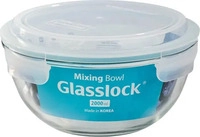 GLASSLOCK Mixing Bowl Frischhaltedose aus Glas - Salatsch&uuml;ssel Typ 2000 ml
