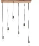 Brilliant Pendelleuchte Rustik schwarz Holz Natur E27 max. 40W