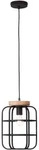 Brilliant Pendelleuchte Gwen antik Holz schwarz E27 max. 40W