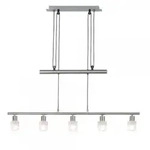 Brilliant LED Pendelleuchte Lea Eisen/Chrom E14 4W h&ouml;henverstellbar