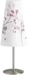 Brilliant Tischleuchte Isi eisen-wei&szlig;-floral E14 max. 40W
