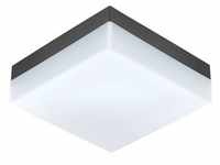 Eglo LED Außenwand/Deckenleuchte SONELLA anthrazit weiß 8,2W 3000K Warmweiß...