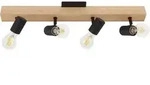 Eglo Deckenstrahler TOWNSHEND 3 Holz braun schwarz E27 max. 60W schwenkbar