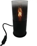 Trio Tischleuchte Robin schwarz matt Rauchglas E27 max. 40W mit Schalter
