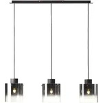Brilliant Pendelleuchte Beth Glas rauchglas E27 max. 60W