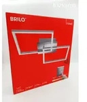 Brilo LED Deckenleuchte Frame chrom/alu 24W 3000K Warmwei&szlig; 3-Stufen dimmbar schw...