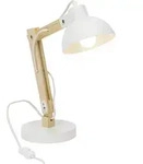 Brilliant Schreibtischleuchte Moda wei&szlig; Holz E27 max. 25W schwenkbar
