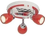 Brilliant LED Deckenstrahler Racing rot/wei&szlig; GU10 3W 3000K Warmwei&szlig; schwenkbar