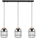 Brilliant Pendelleuchte Gwen antik Holz schwarz E27 max. 40W