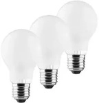 M&uuml;ller Licht Retro LED-Filament Leuchtmittel Birnenform 3er Set 4W=40W E27 matt ...