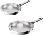 Tefal Emotion+ Set 2 Bratpfannen 24/28 Cm Premium-Edelstahl 10 Jahre Garantie