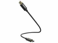 201604 USB-Kabel,USB-C-USB-C,0,2m Schwarz